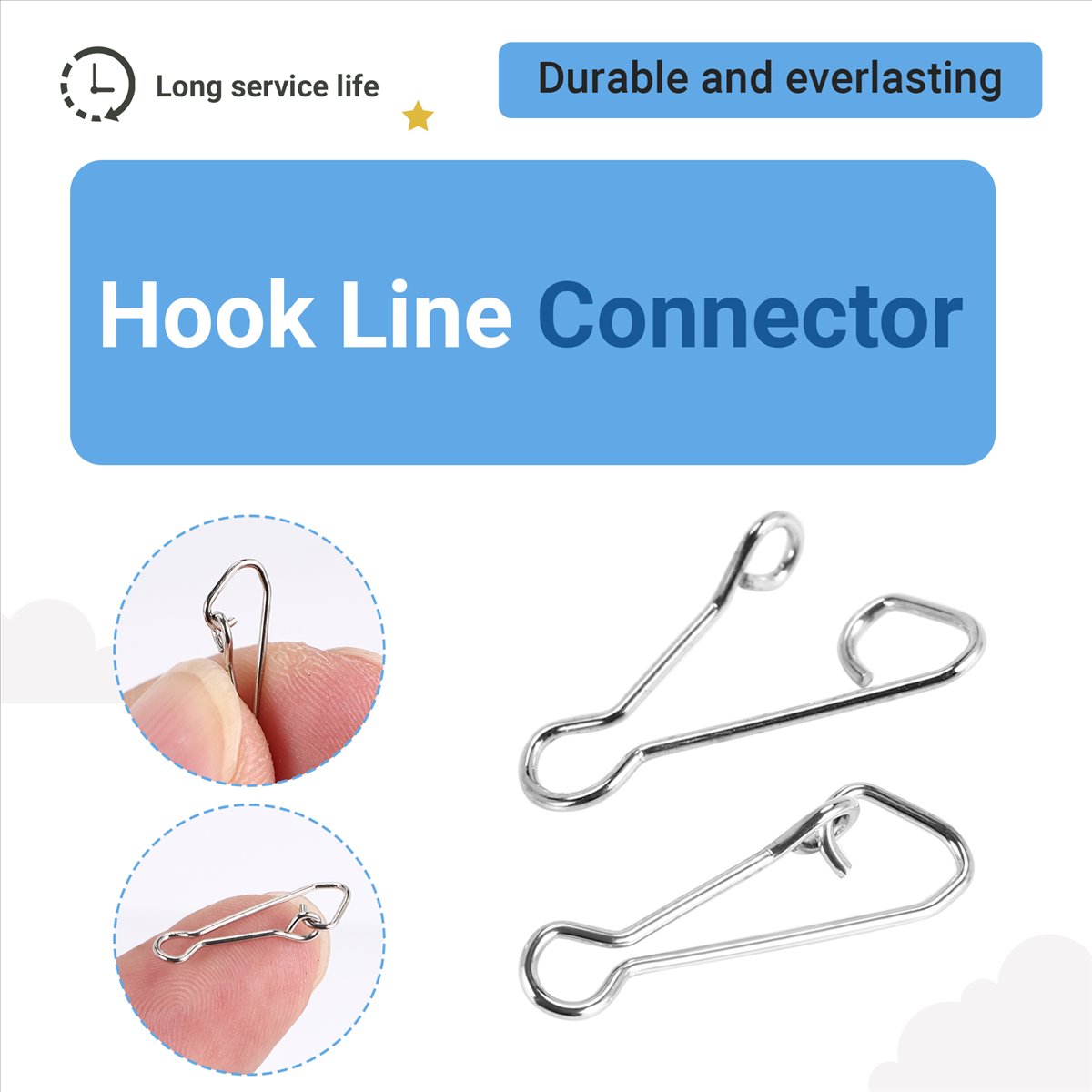 Fishing Swivel Connector - AD45 100 Peças de Conectores de
