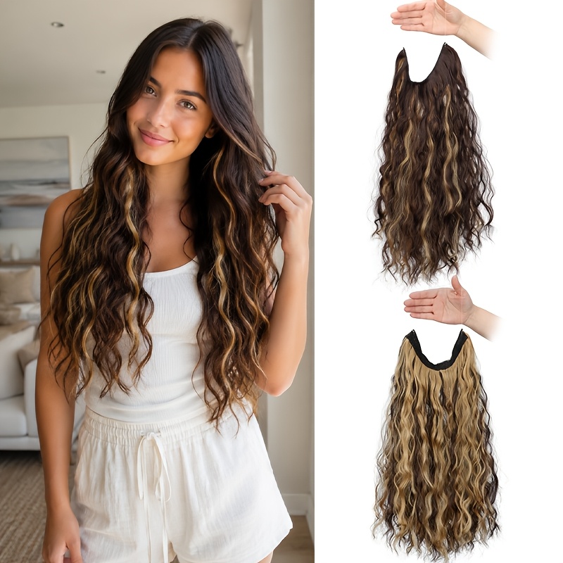 Fishing Equipment In - Extensões de Cabelo Sintético Longas com