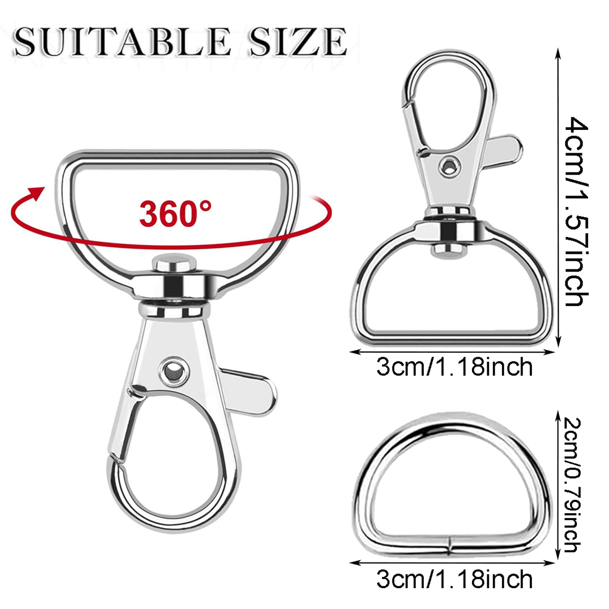 Conjunto de 10/20 Ganchos Gira - Fishing Swivel Connector avaliação e preço