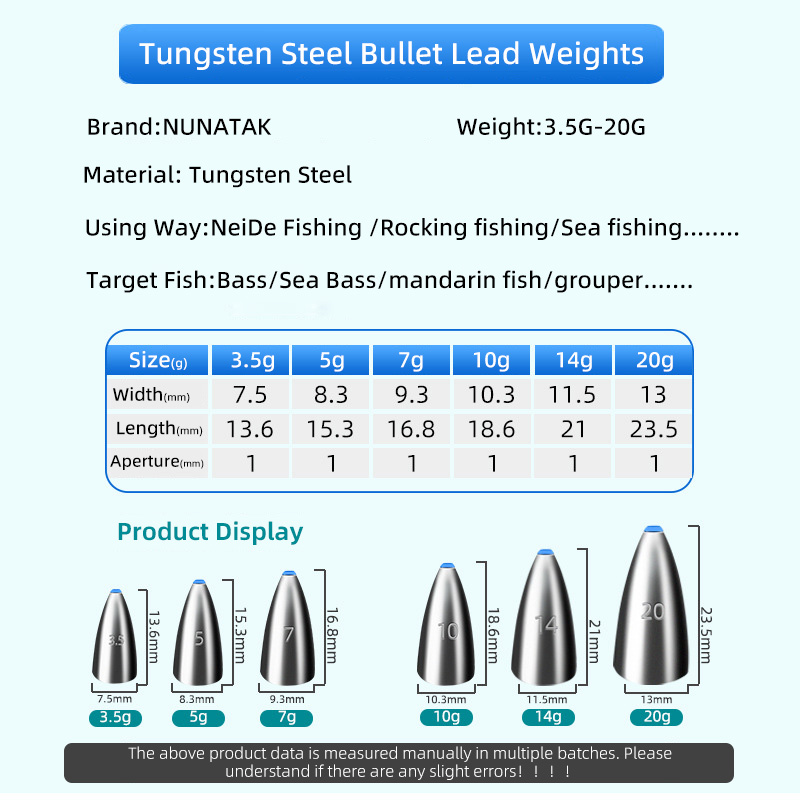 NUNATAK Chumbada de Chumbo Oca - Tungsten Sinkers avaliação e preço