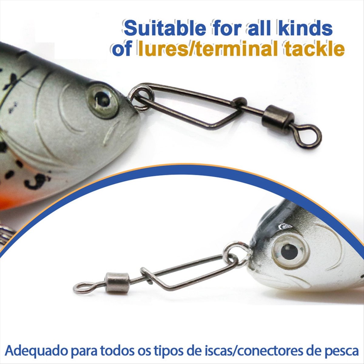 Clipe Giratório T34C com Mosqu - Fishing Swivel Connector avaliação e preço