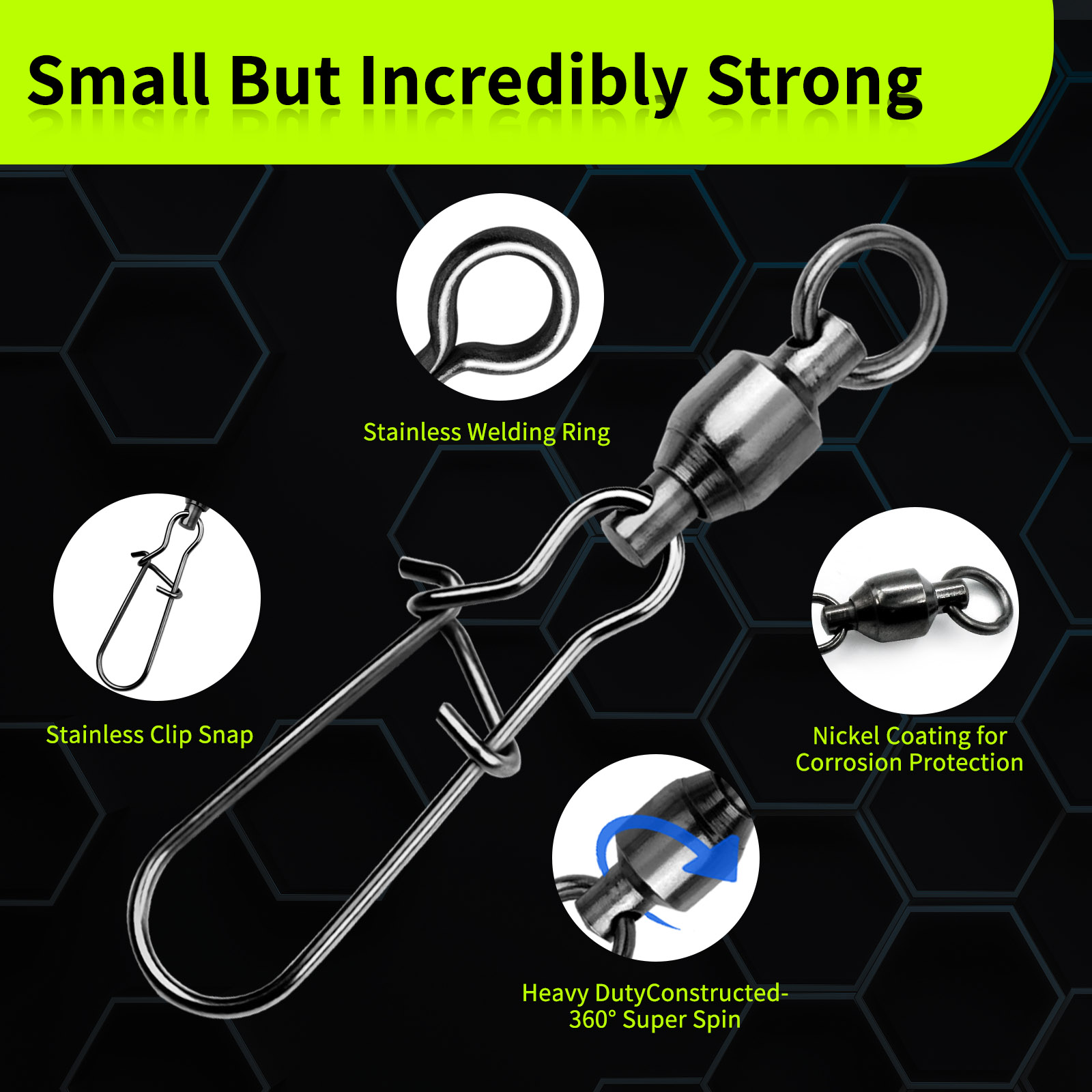 9KM 10 Peças Girador com Rolam - Fishing Swivel Connector avaliação e preço