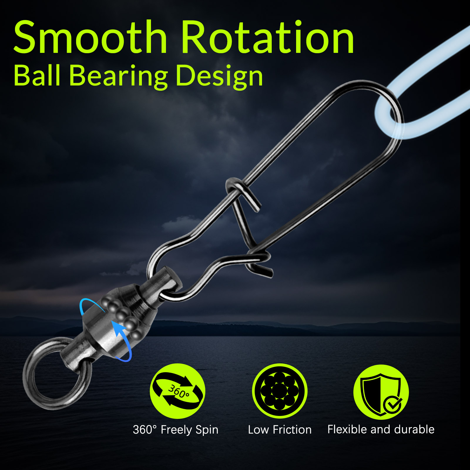 9KM 10 Peças Girador com Rolam - Fishing Swivel Connector avaliação e preço
