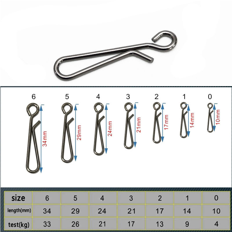 100 pçs de pesca em água salga - Fishing Swivel Connector avaliação e preço