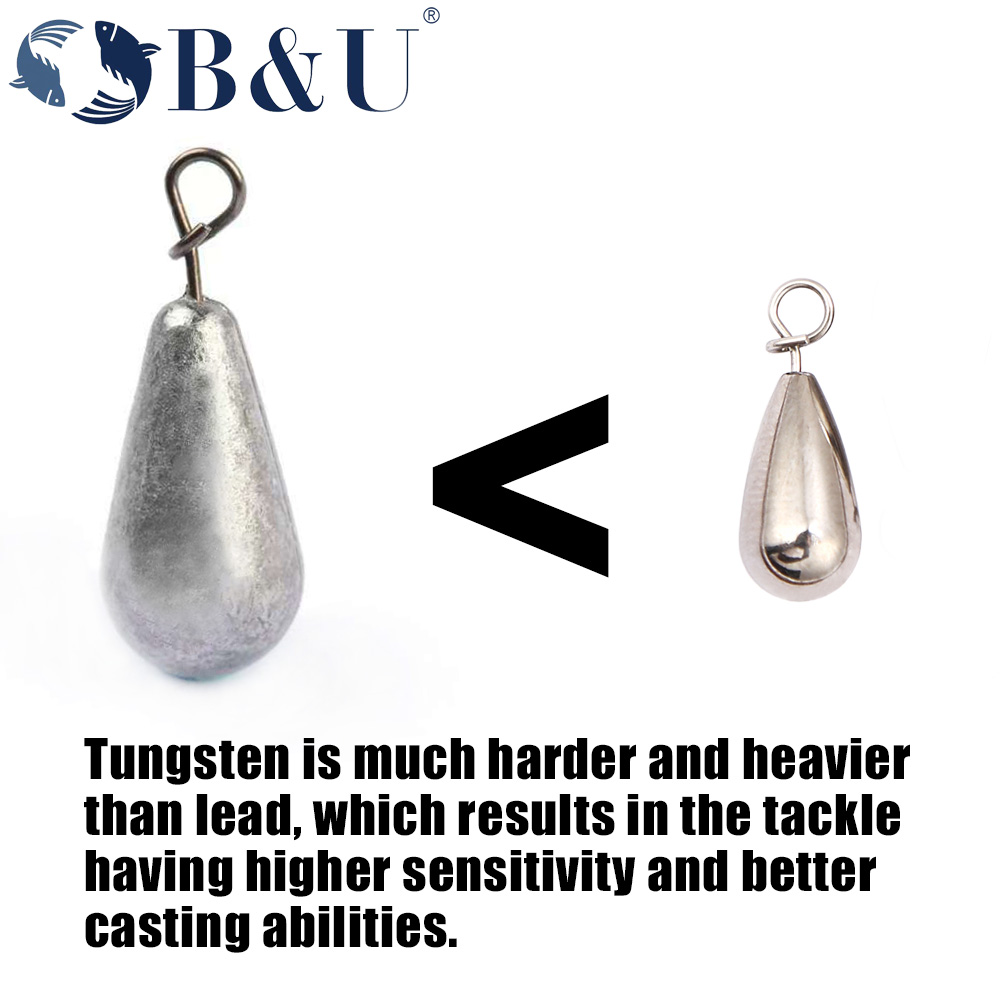 B & u tungstênio fastach chumb - Tungsten Sinkers avaliação e preço